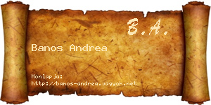 Banos Andrea névjegykártya